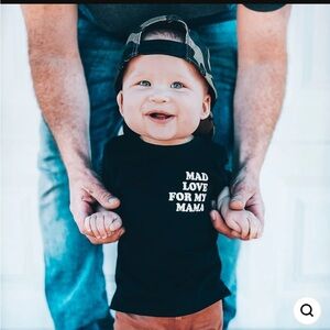 Lenox James Black 'Mad Love for My Mama' Baby T-Shirt